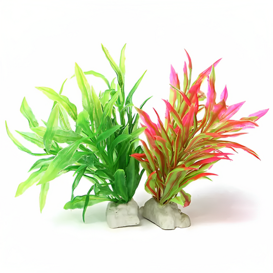 PetUtopia Plastic Plant for Aquarium Red/Green