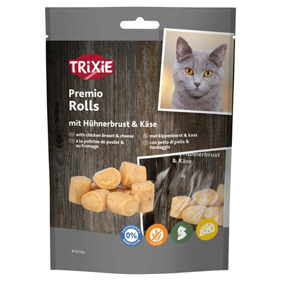 Trixie Premio Kip & Kaas Rolletjes Voor Katten Glutenvrij