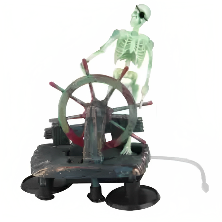 PetUtopia Helmsman Skeleton Decoration for Aquariums