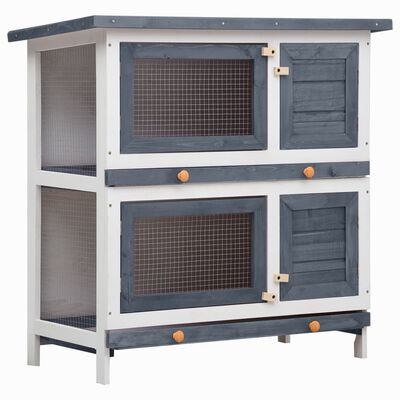 PetUtopia Rabbit Hutch Grey