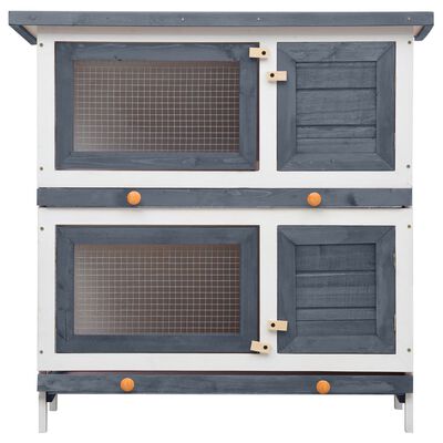 PetUtopia Rabbit Hutch Darkgrey/white