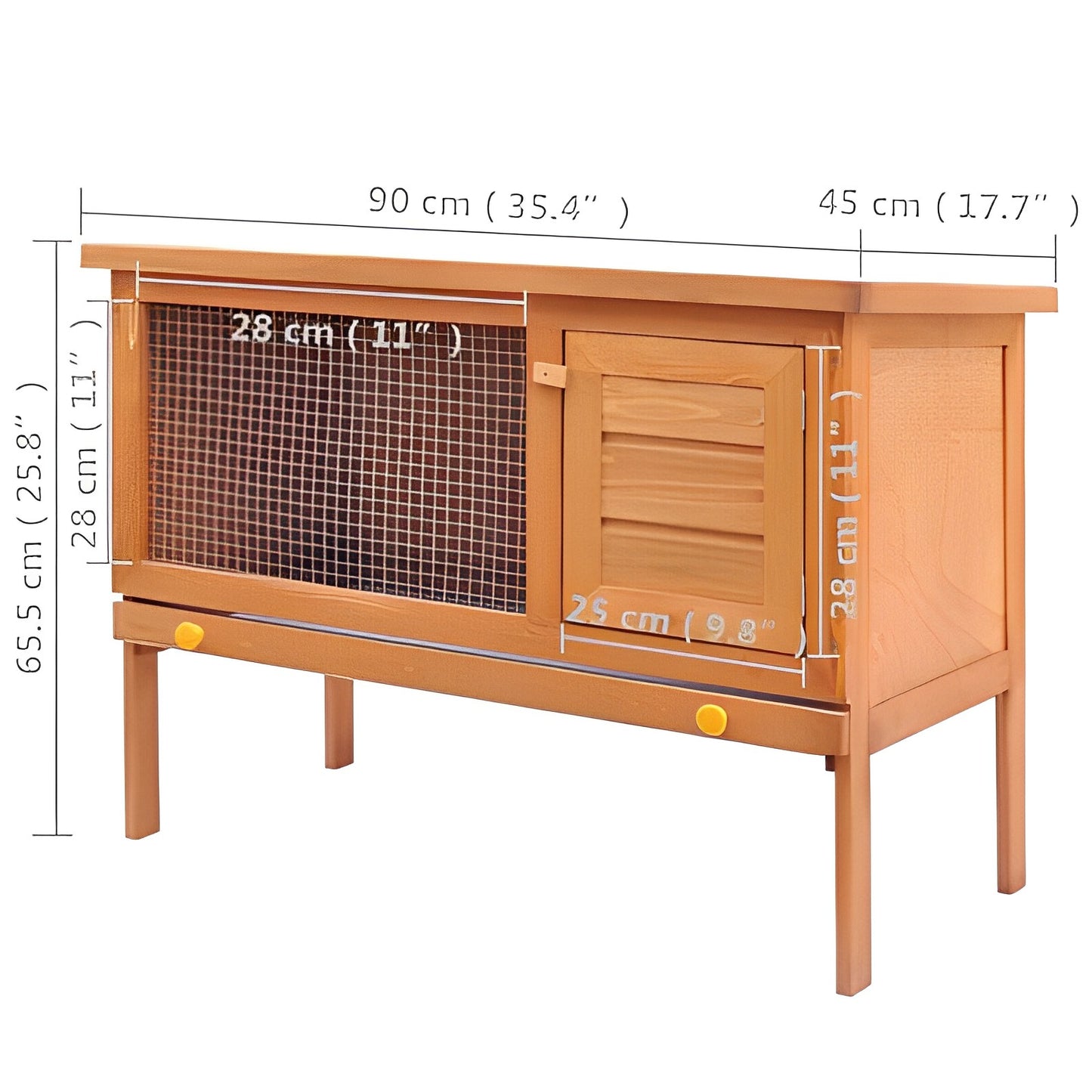 PetUtopia Rabbit Hutch RAMER Size