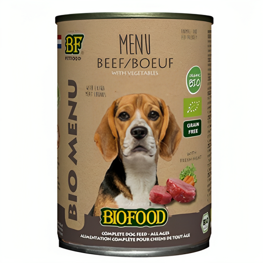 BF Petfood Organic Beef Menu