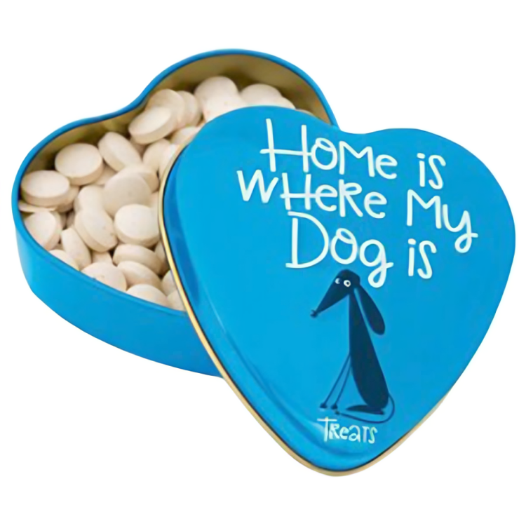 Sanal Heart Treat Container "home is where my dog is"