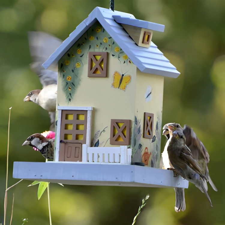 Dobar Small wooden Shelter for Birds Multicolor