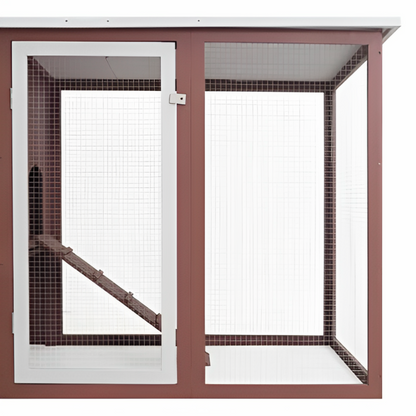 PetUtopia Chickens Hutch with a Nesting Box brown/white