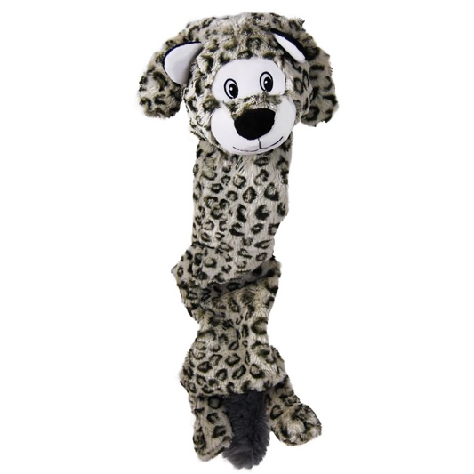 KONG Stretchezz Jumbo Snow Leopard plushie for dogs