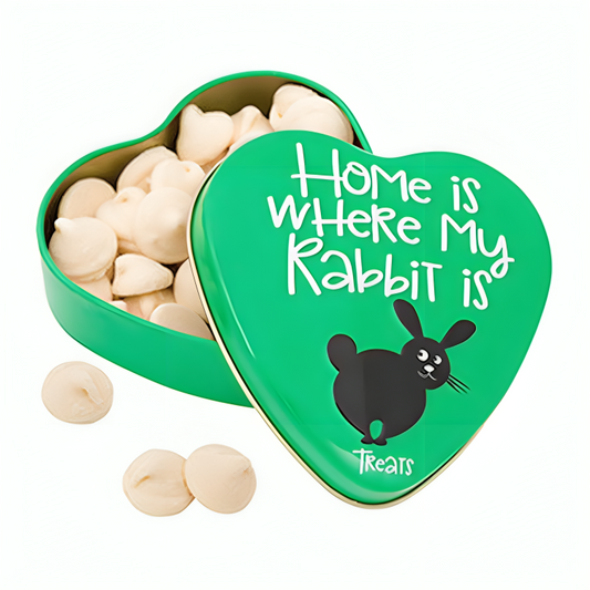 Sanal Heart Treat Container "home is where my rabbit is"