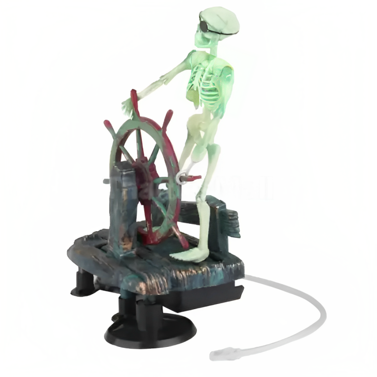 PetUtopia Helmsman Skeleton decoration for aquariums