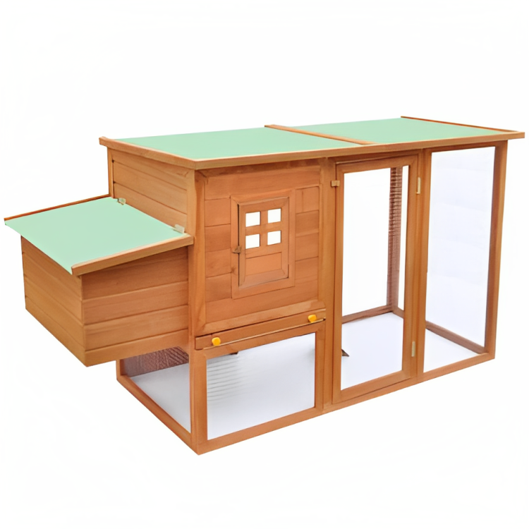 PetUtopia Hens Hutch with Nesting Box Natural