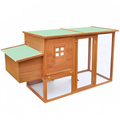 PetUtopia Hens Hutch with Nesting Box Natural