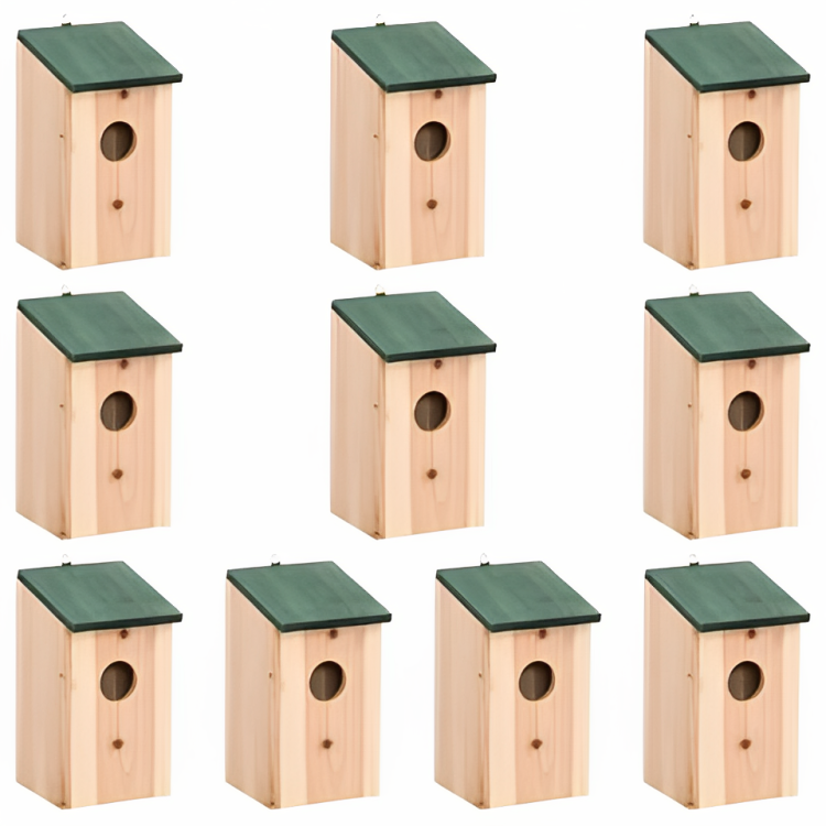 PetUtopia Wooden Birdhouses 10 pieces