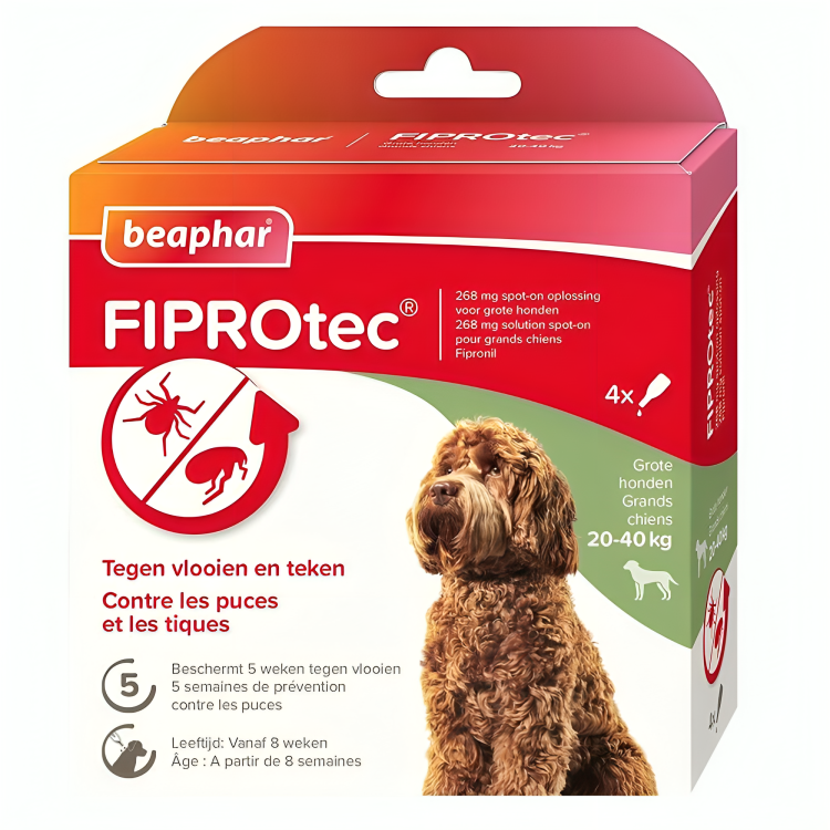 Beaphar Fiprotec pour puces et tiques pour chiens