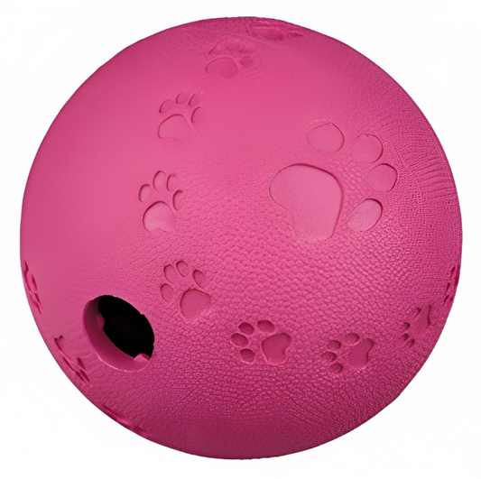 TRIXIE Pink Rubber Snack Ball for Pets